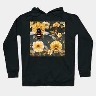 Honeycomb and Bee Pattern 18 Hoodie